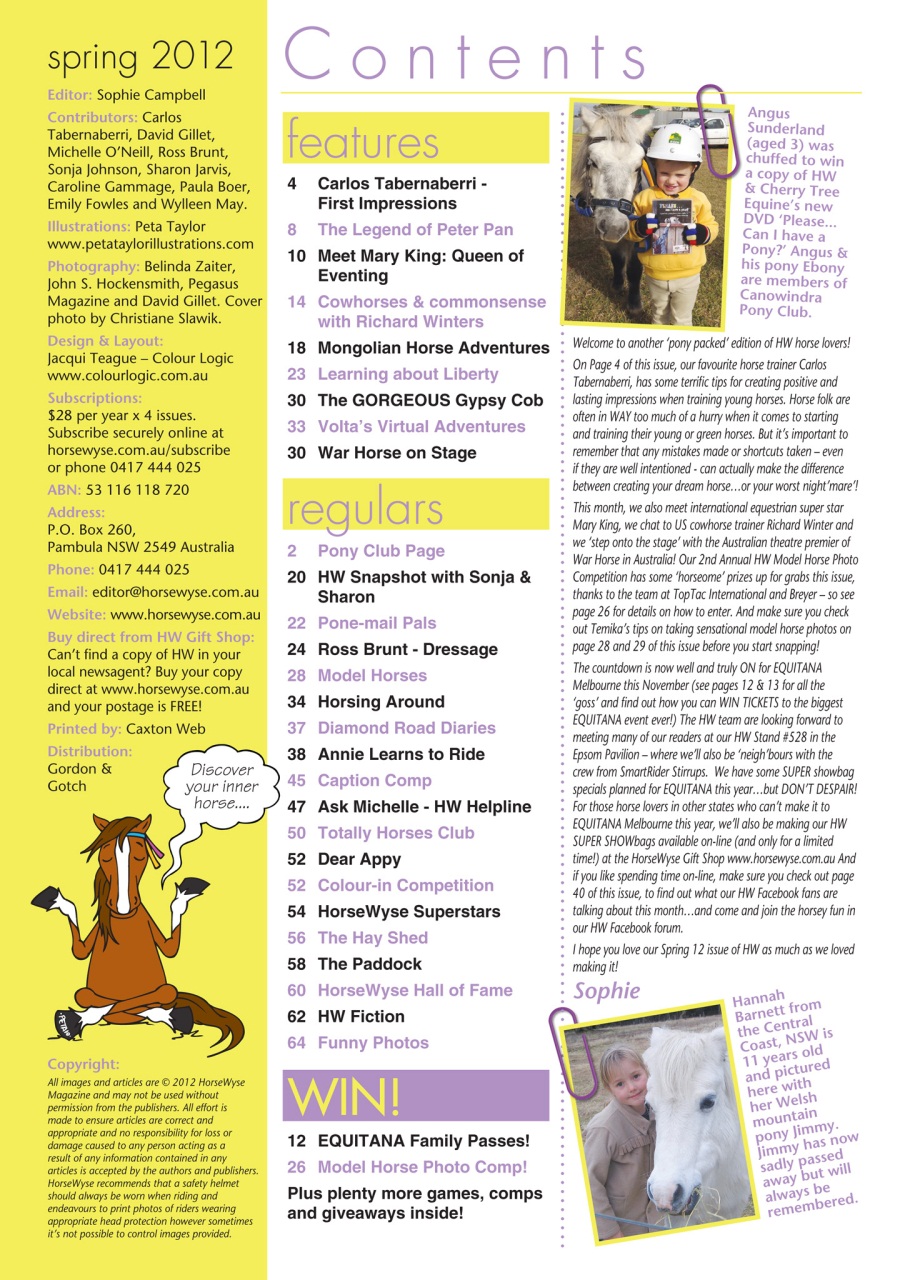 HorseWyse Magazine Preview Pages