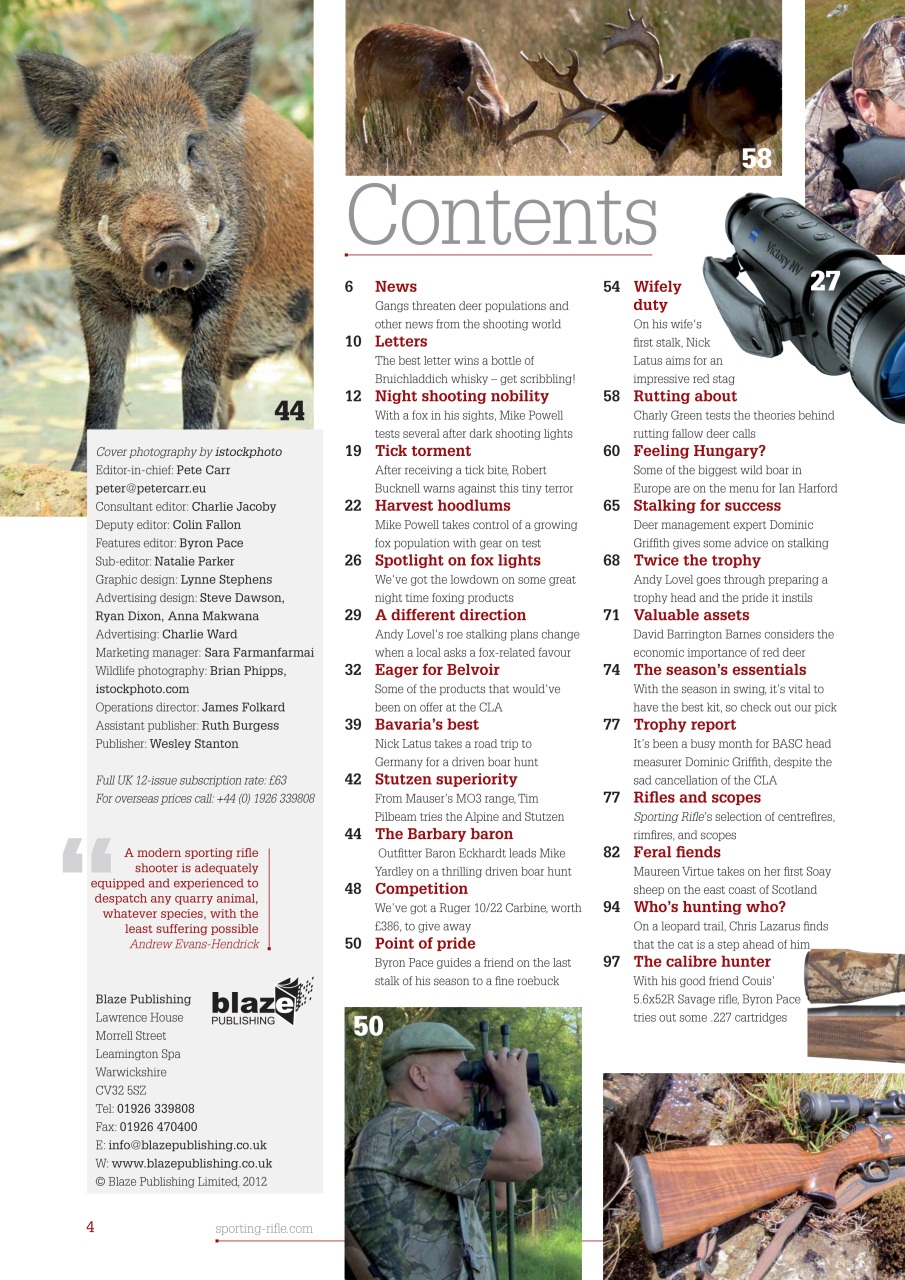 Sporting Rifle Preview Pages