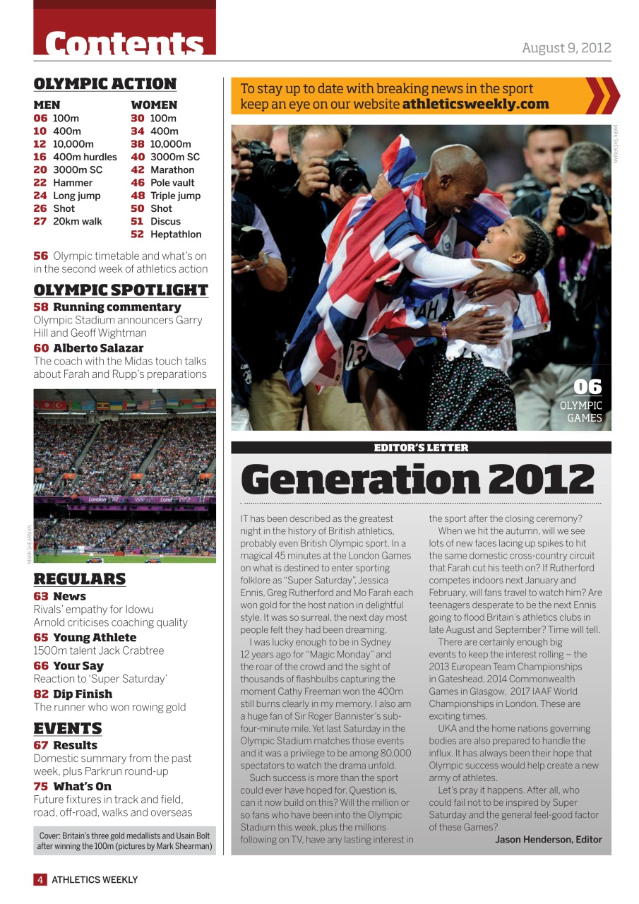 AW – Athletics Weekly Magazine Preview Pages