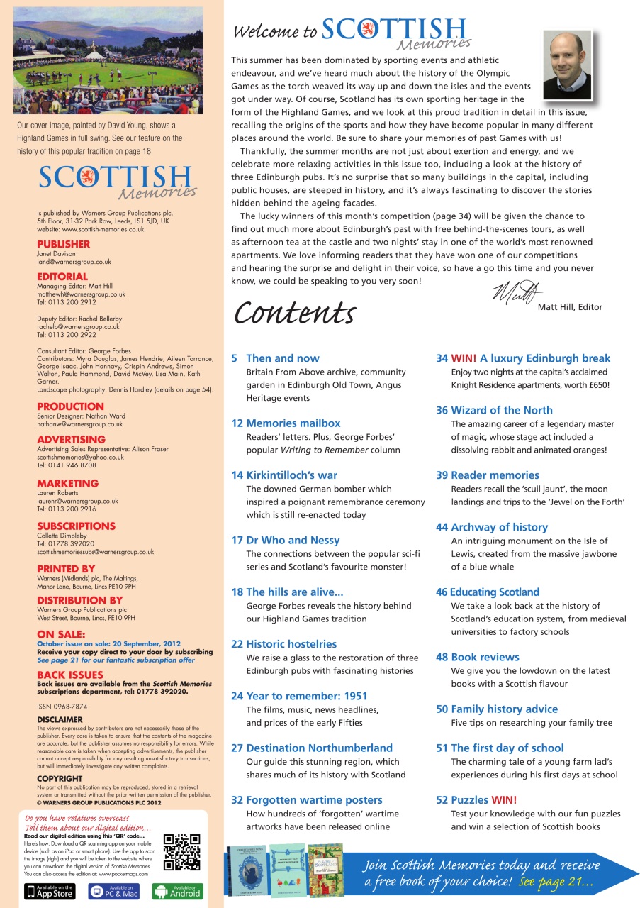 Scottish Memories Preview Pages