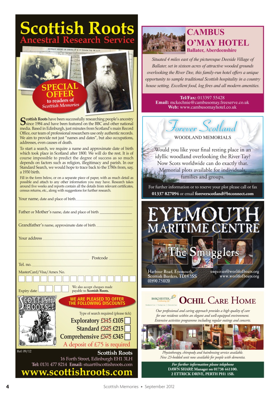 Scottish Memories Preview Pages