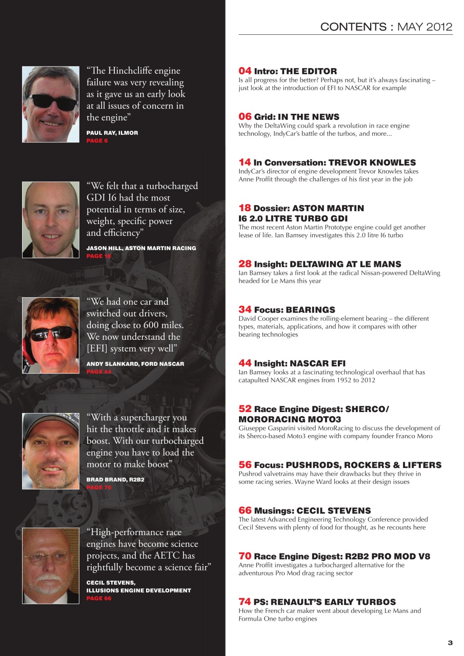 Race Engine Technology Preview Pages