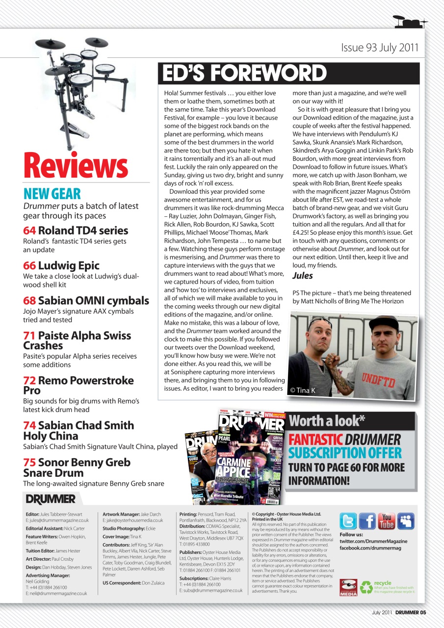 iDrum magazine: Never miss a beat Preview Pages