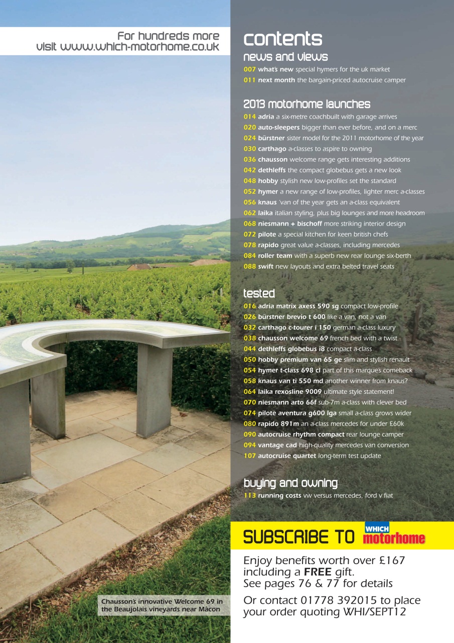 What Motorhome magazine Preview Pages