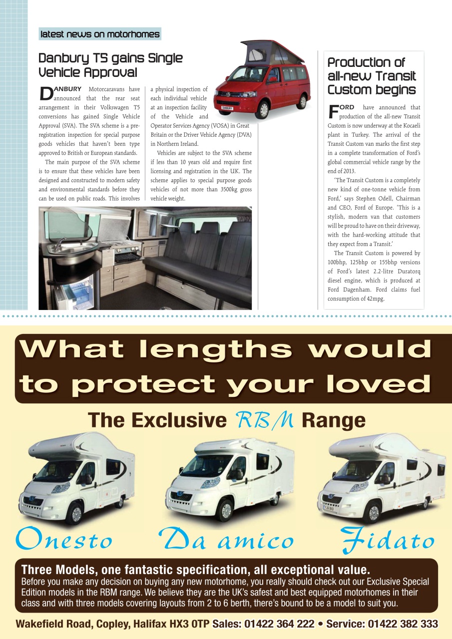 What Motorhome magazine Preview Pages