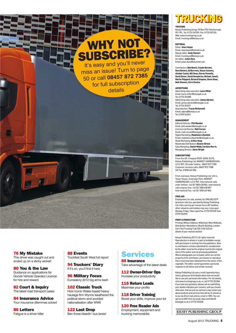 Trucking Magazine Preview Pages