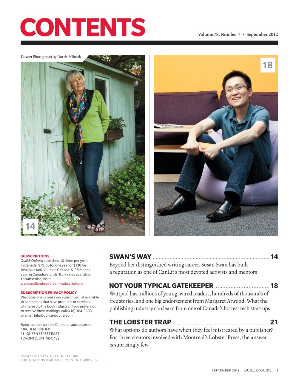 Quill & Quire Preview Pages