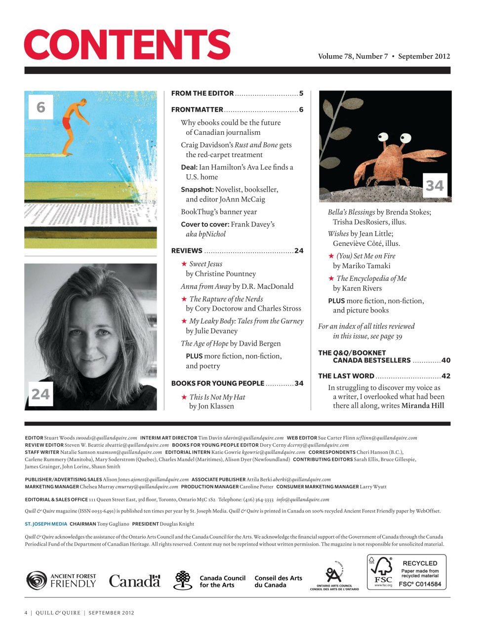 Quill & Quire Preview Pages