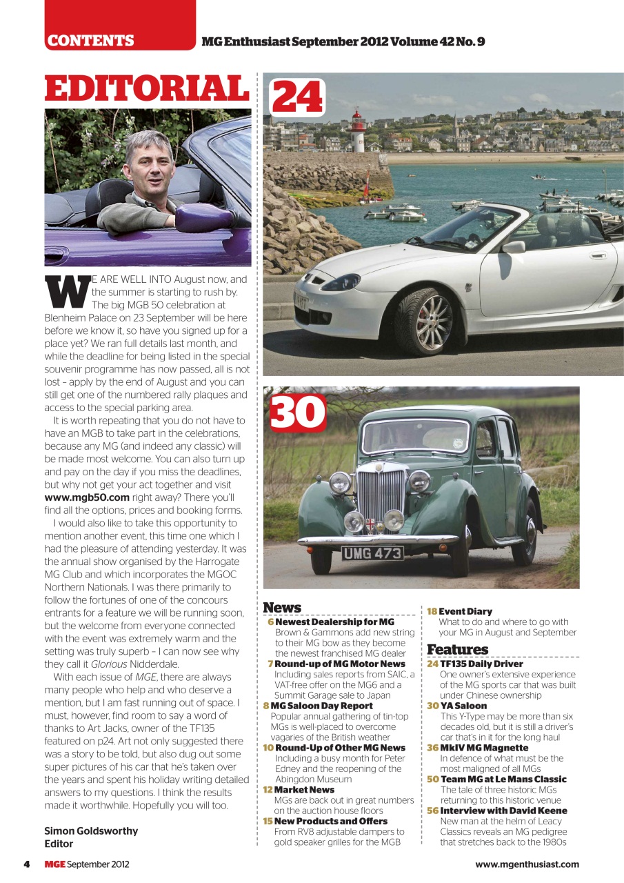 MG Enthusiast Preview Pages