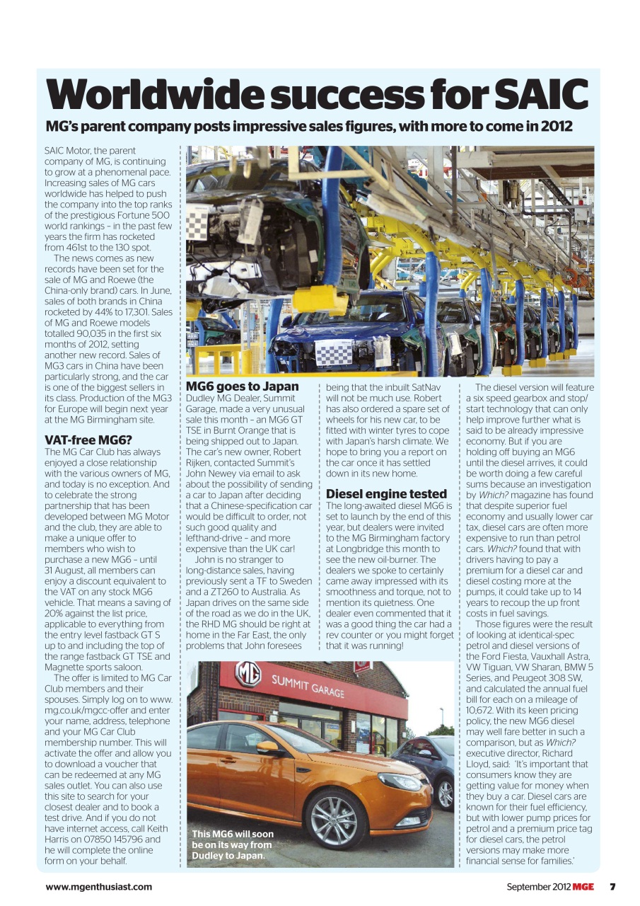 MG Enthusiast Preview Pages