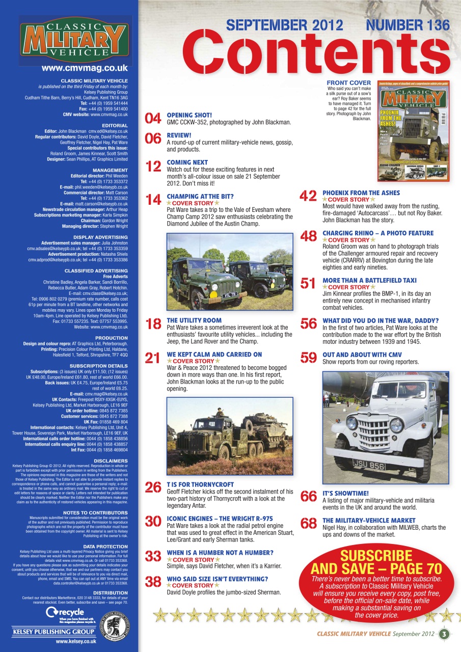 Classic Military Vehicle Preview Pages