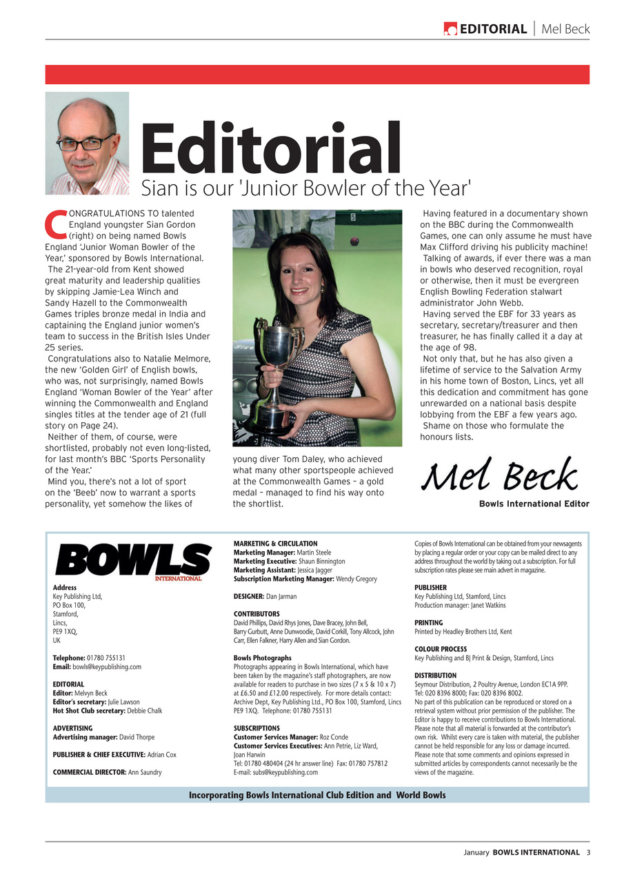 Bowls International Preview Pages