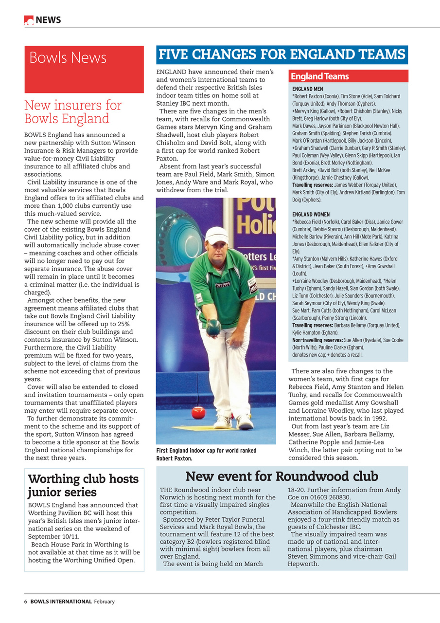 Bowls International Preview Pages