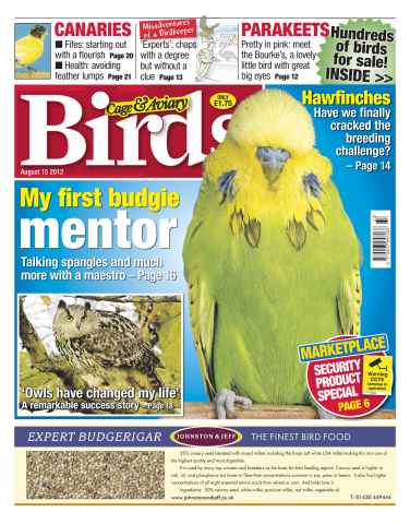 Cage & Aviary Birds issue Cage and Aviary August 15 2012