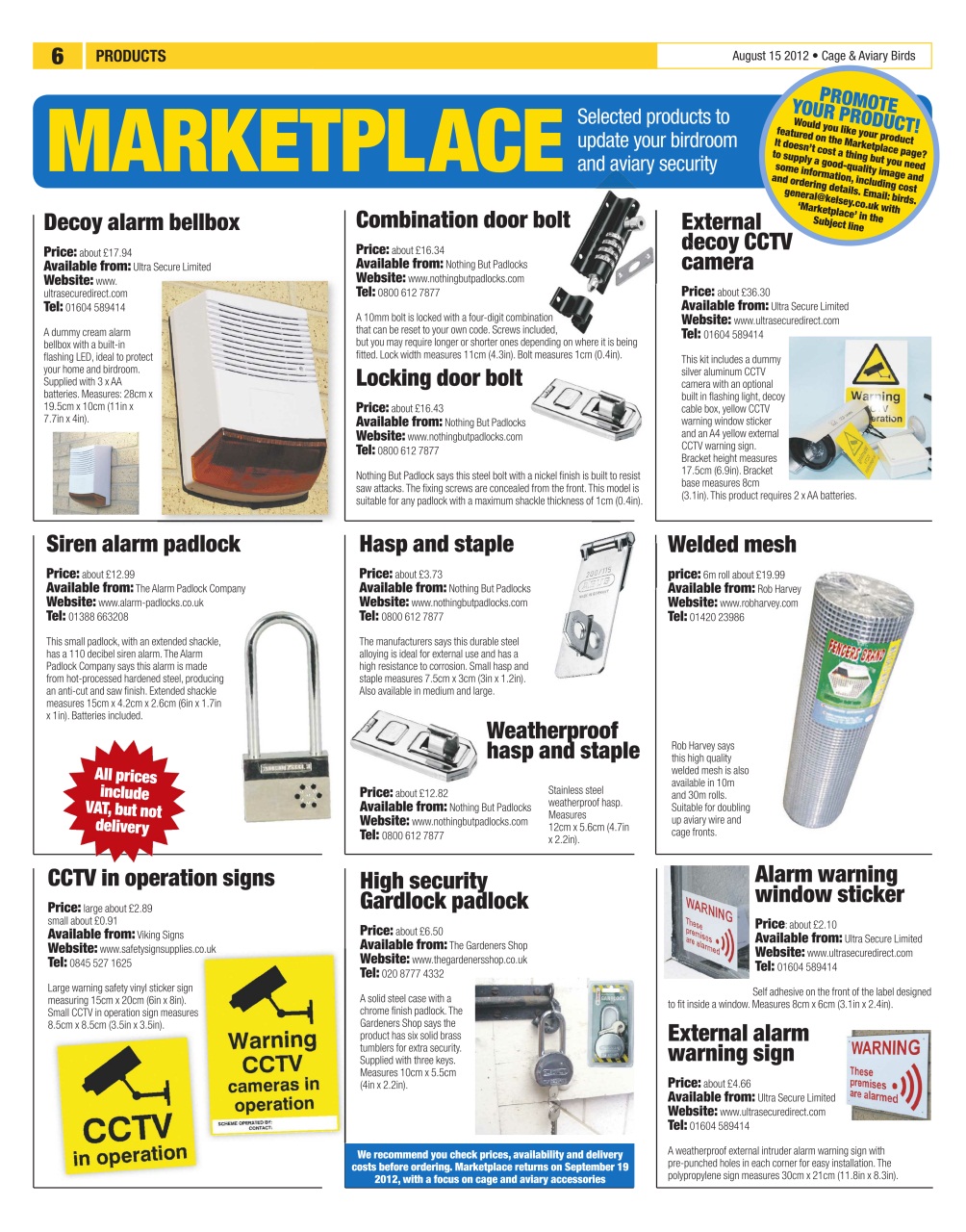 Cage & Aviary Birds Preview Pages