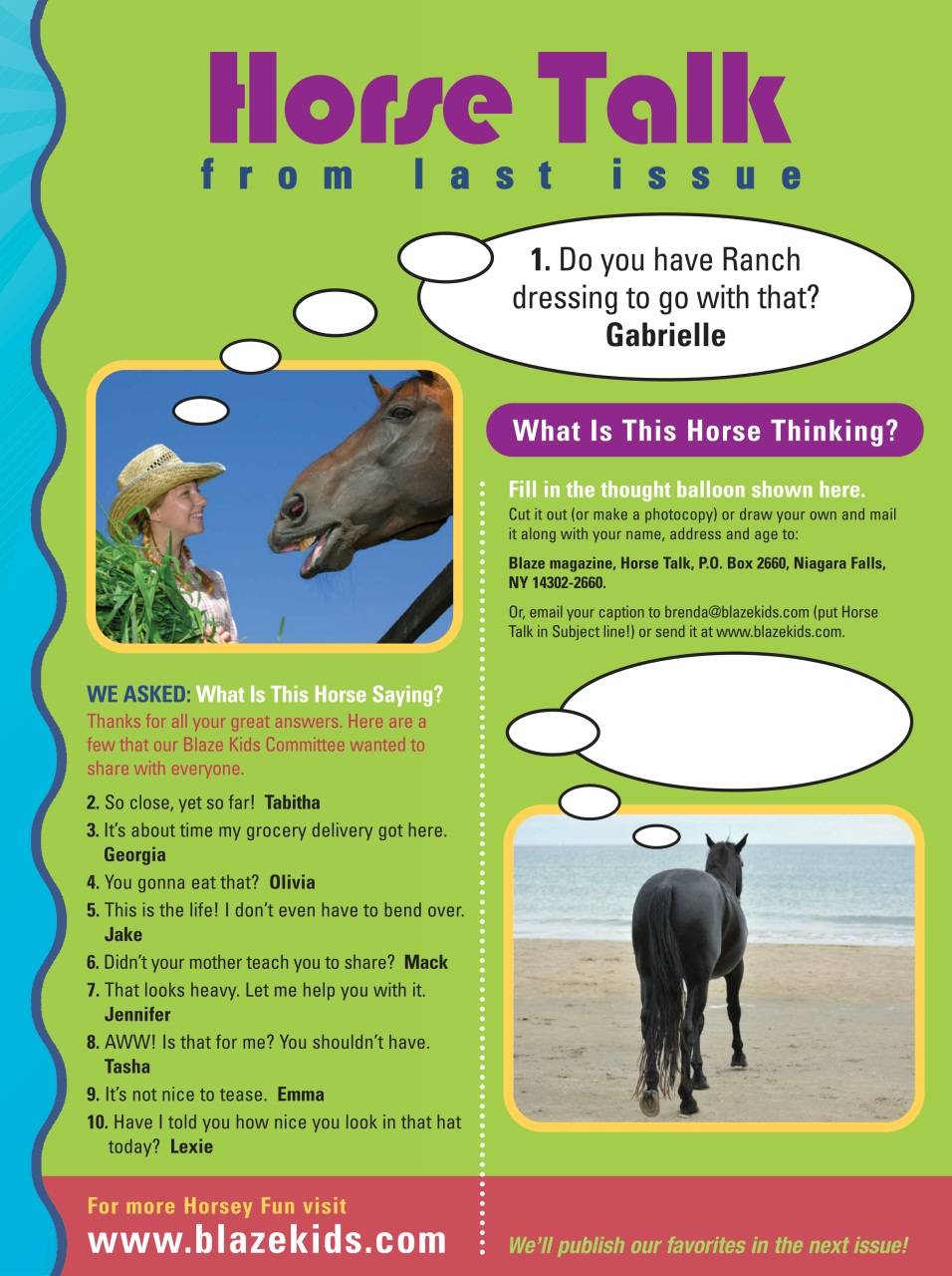 Blaze Magazine For Horse Crazy Kids Preview Pages