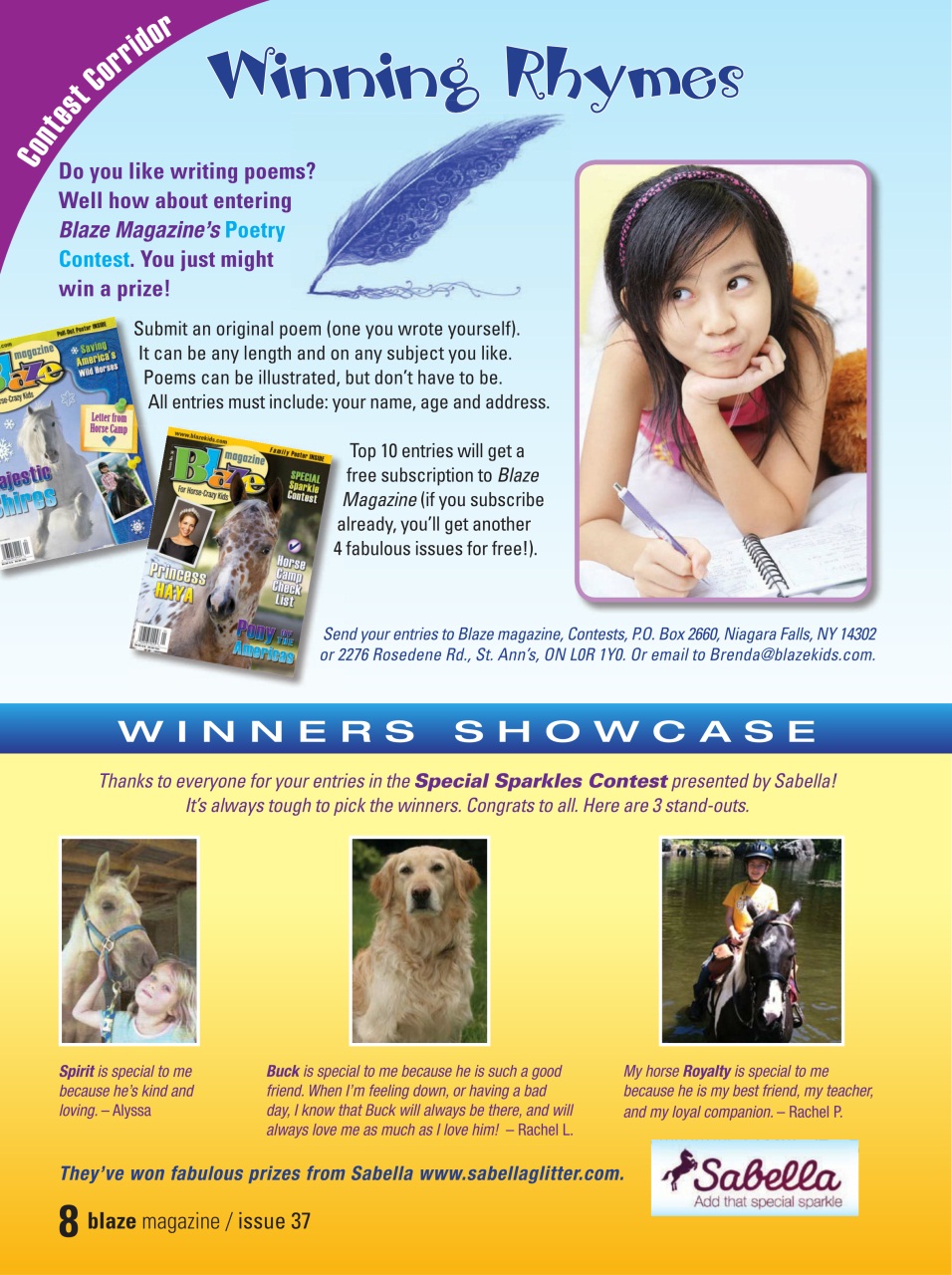 Blaze Magazine For Horse Crazy Kids Preview Pages
