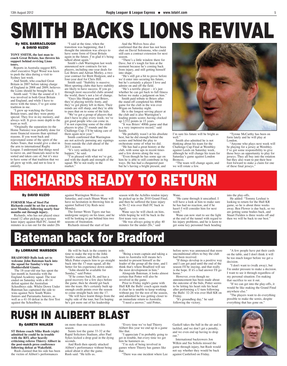 League Express Preview Pages