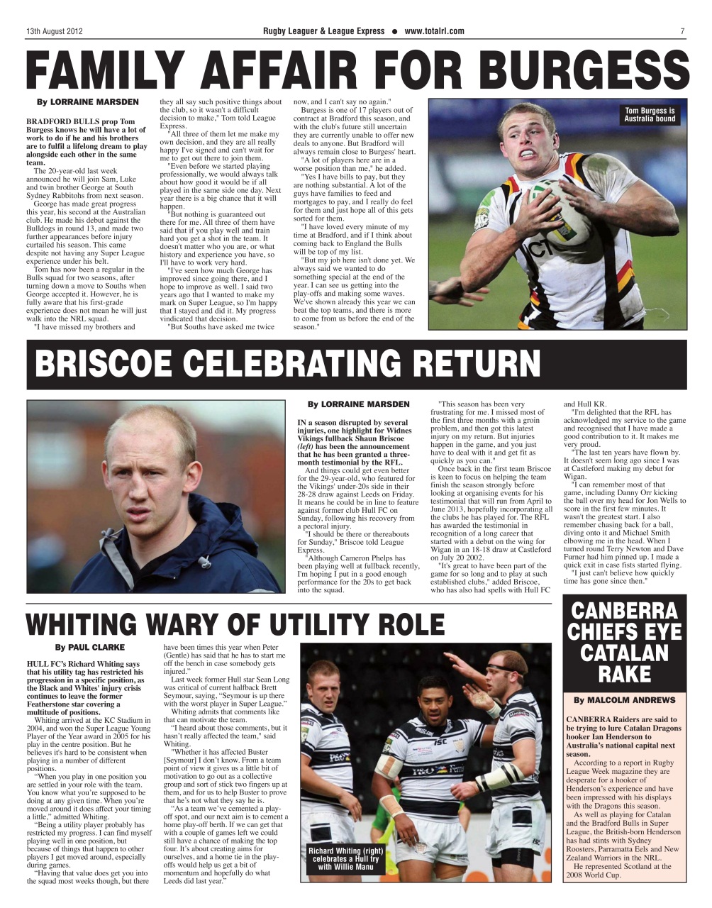 League Express Preview Pages