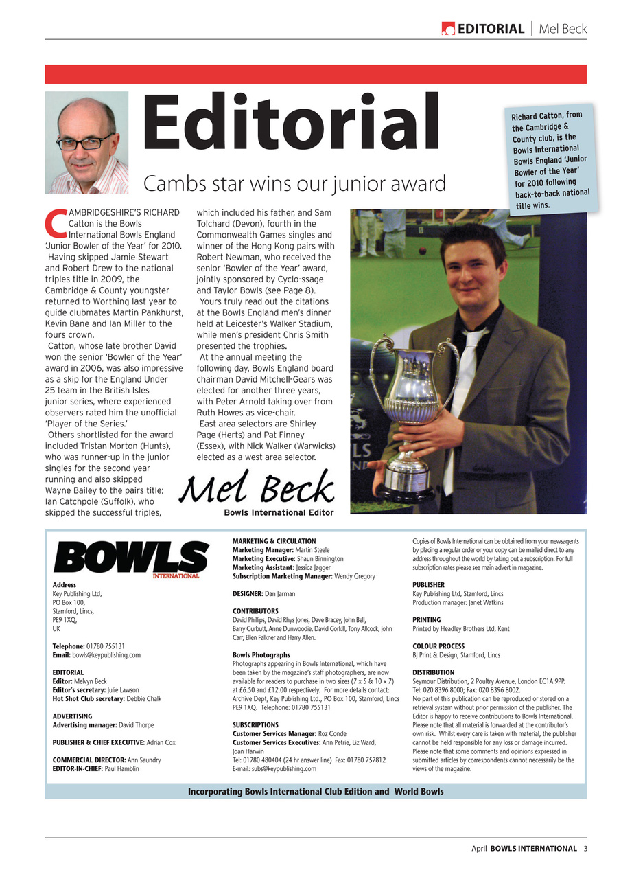 Bowls International Preview Pages