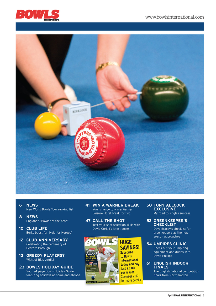 Bowls International Preview Pages