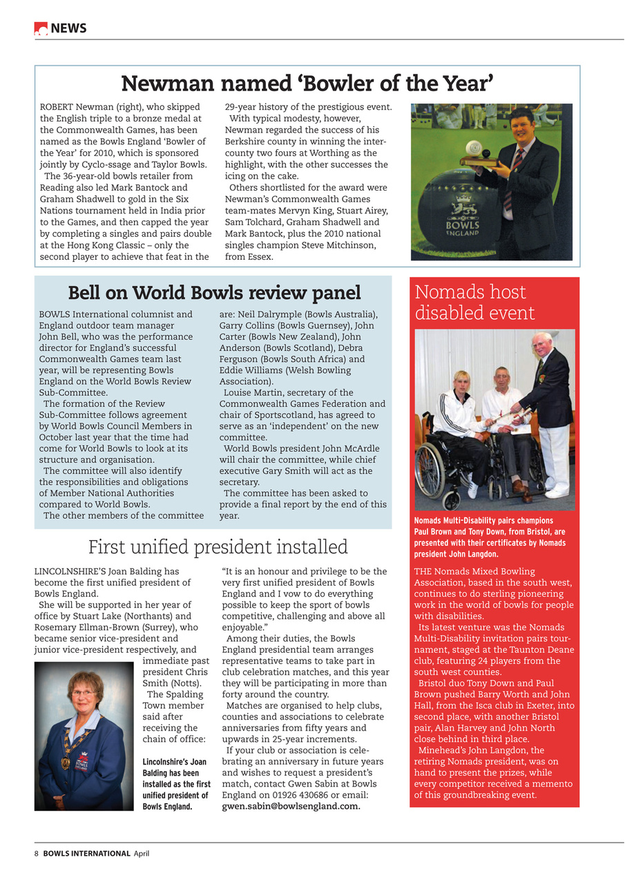 Bowls International Preview Pages