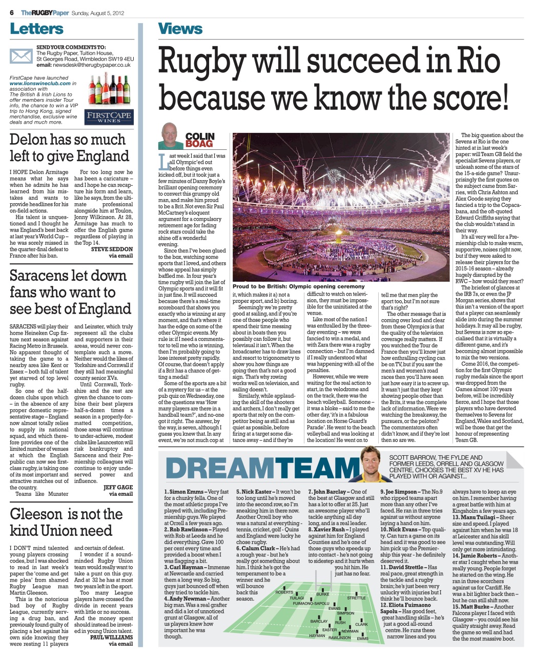 The Rugby Paper Preview Pages