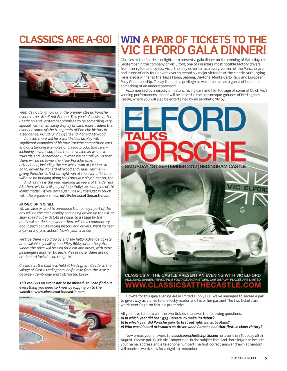 Classic Porsche Preview Pages