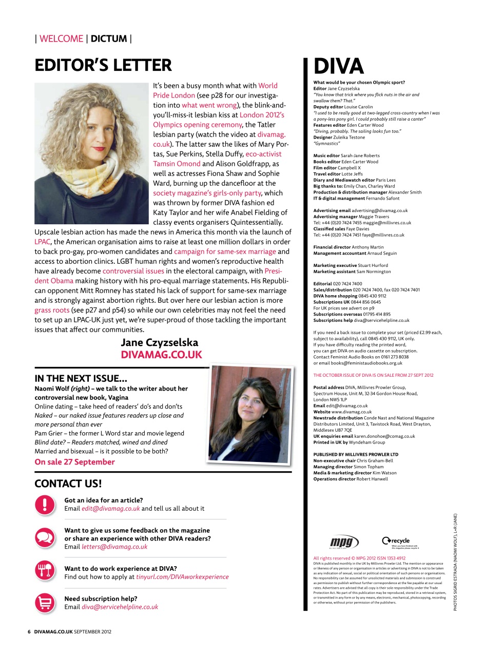 DIVA Magazine Preview Pages