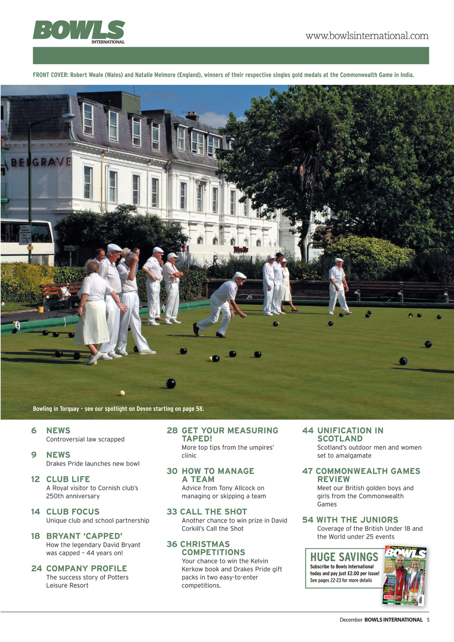 Bowls International Preview Pages