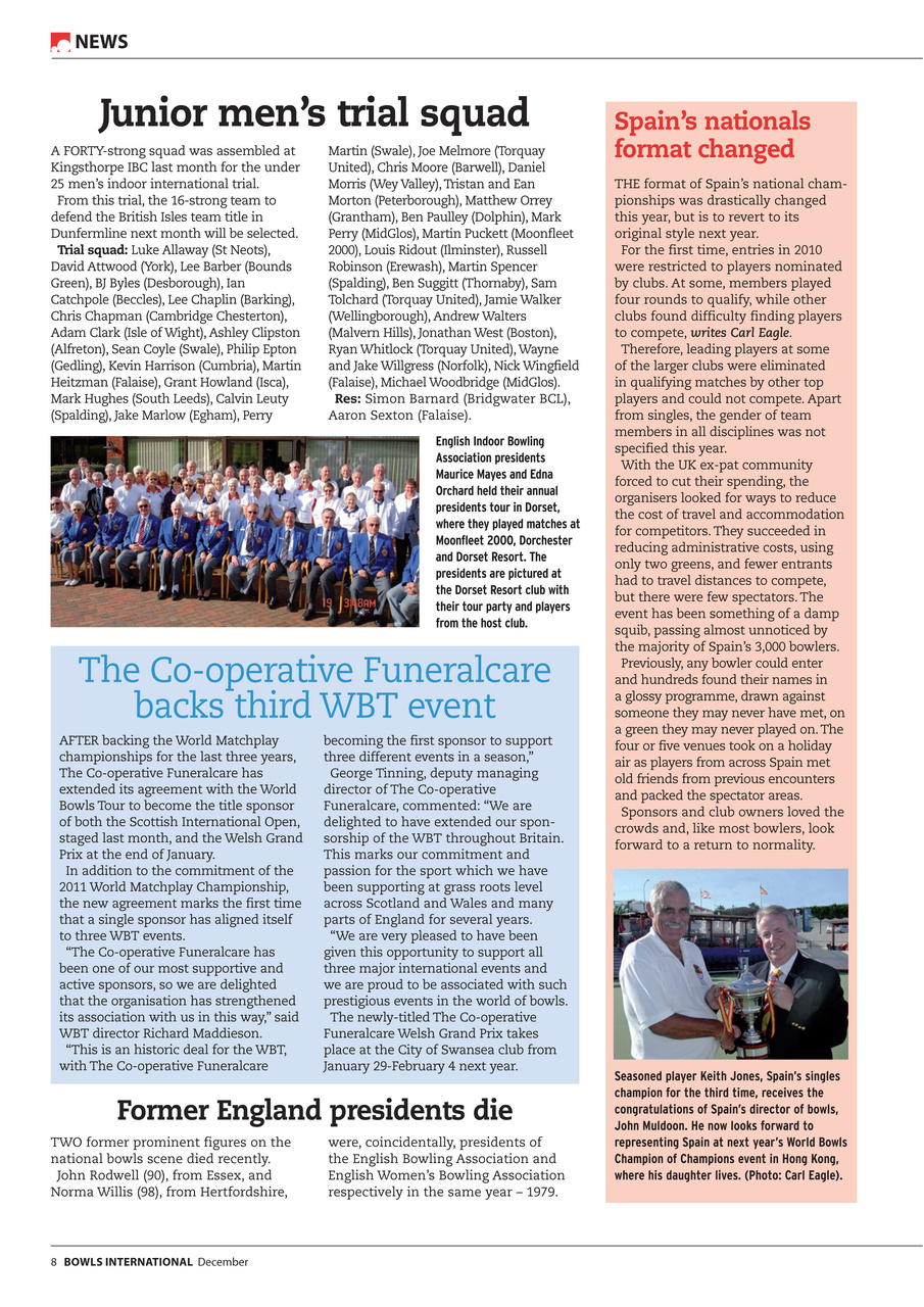 Bowls International Preview Pages