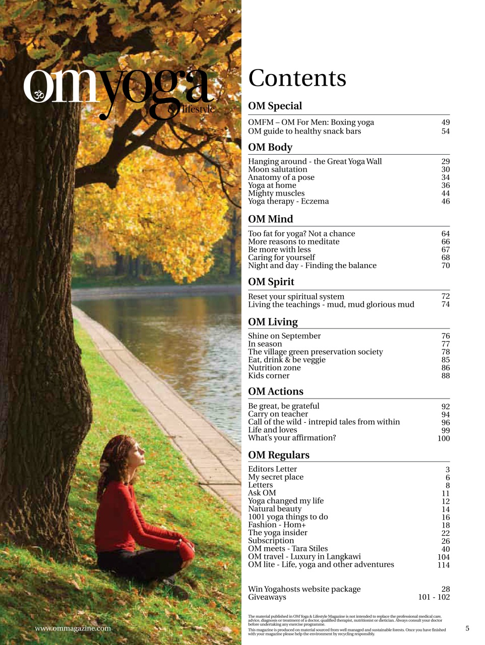 OM Yoga Magazine Preview Pages