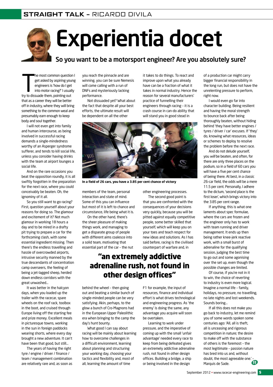 Racecar Engineering Preview Pages