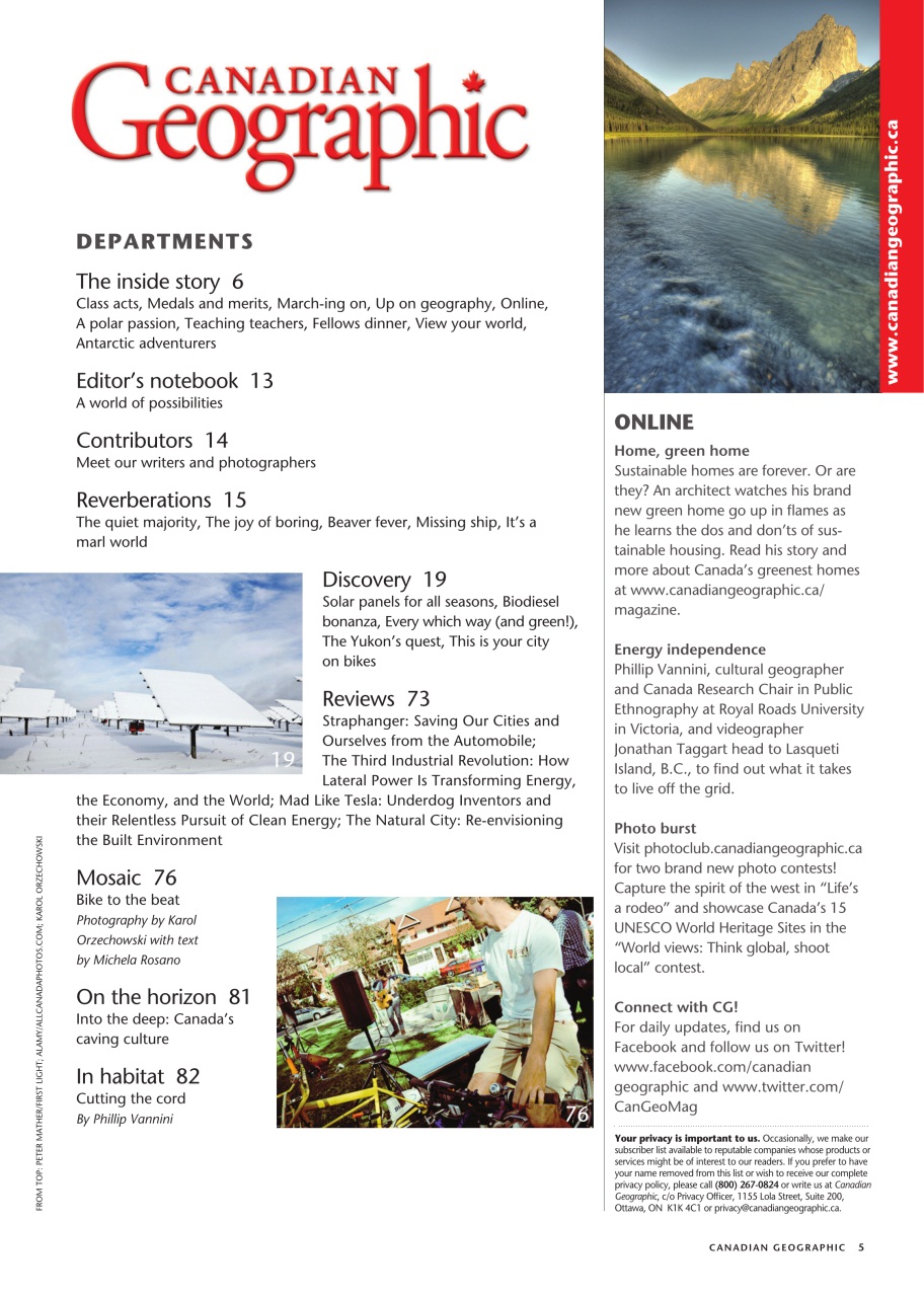 Canadian Geographic Preview Pages