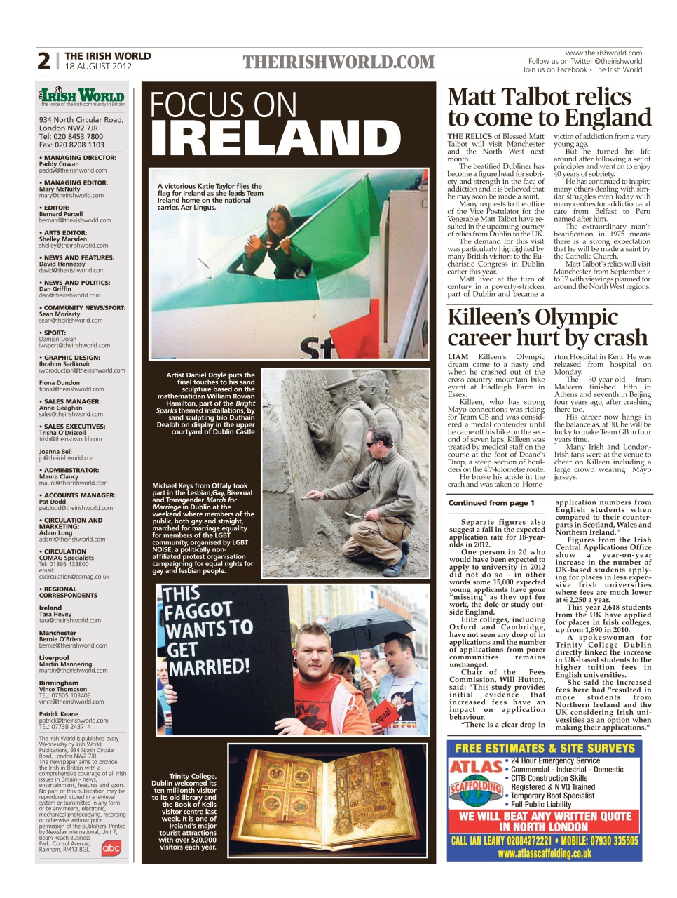 Irish World Preview Pages