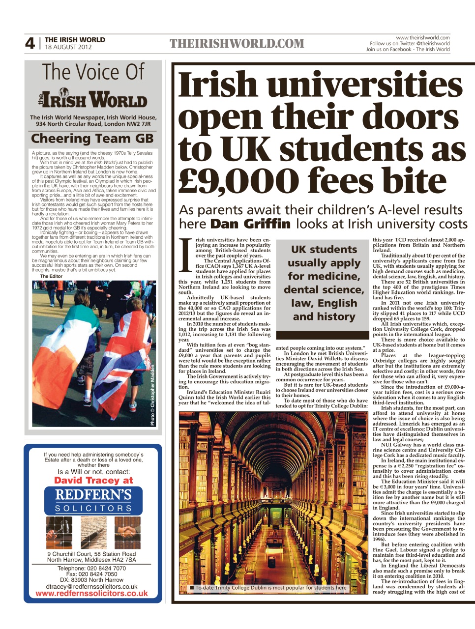 Irish World Preview Pages