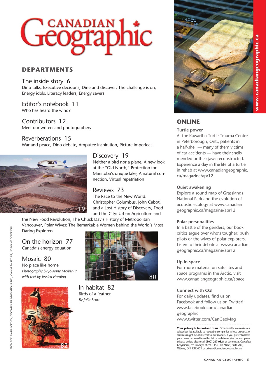 Canadian Geographic Preview Pages