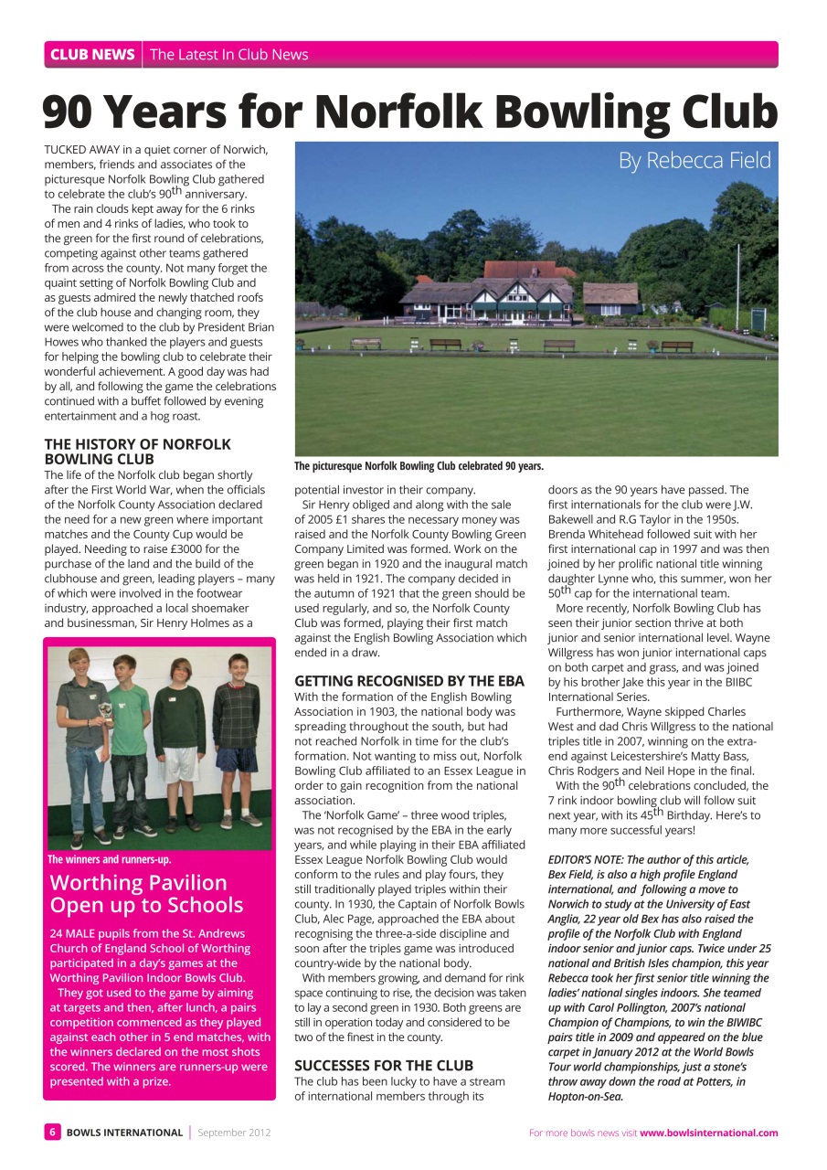 Bowls International Preview Pages