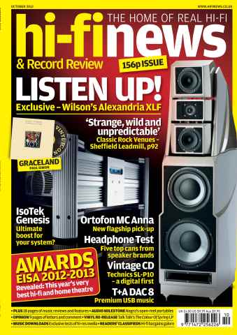 Hi-Fi News issue October 2012