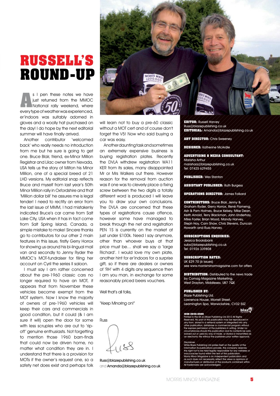 Morris Minor Magazine Preview Pages