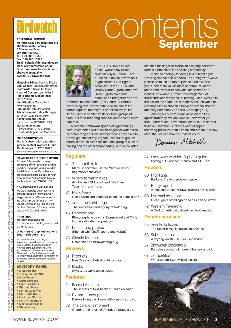 Birdwatch Magazine Preview Pages