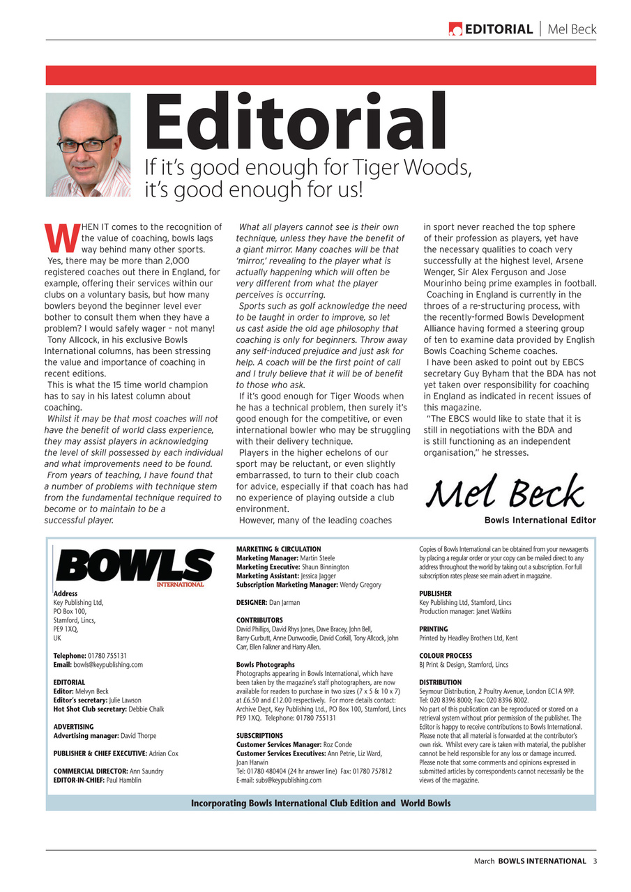 Bowls International Preview Pages