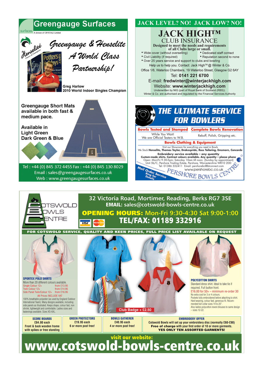 Bowls International Preview Pages