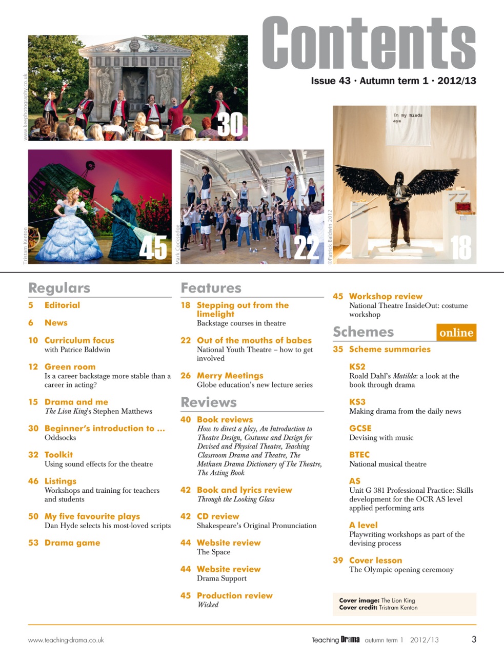Drama and Theatre Preview Pages