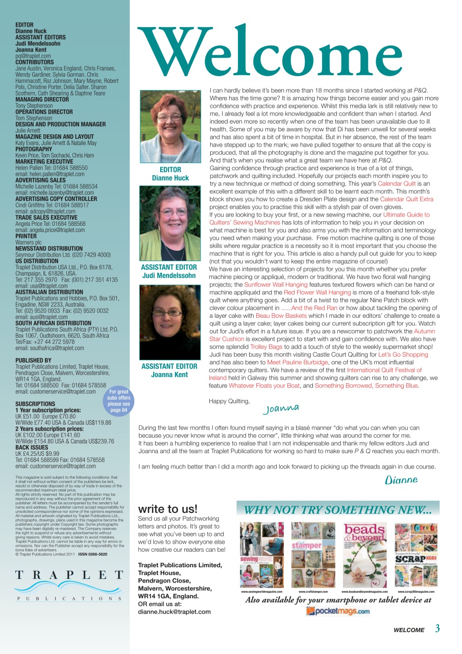 Patchwork and Quilting Preview Pages