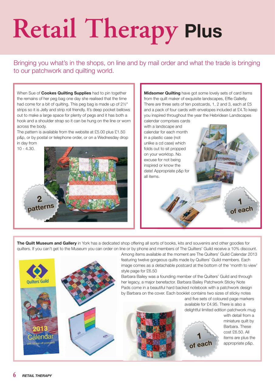 Patchwork and Quilting Preview Pages