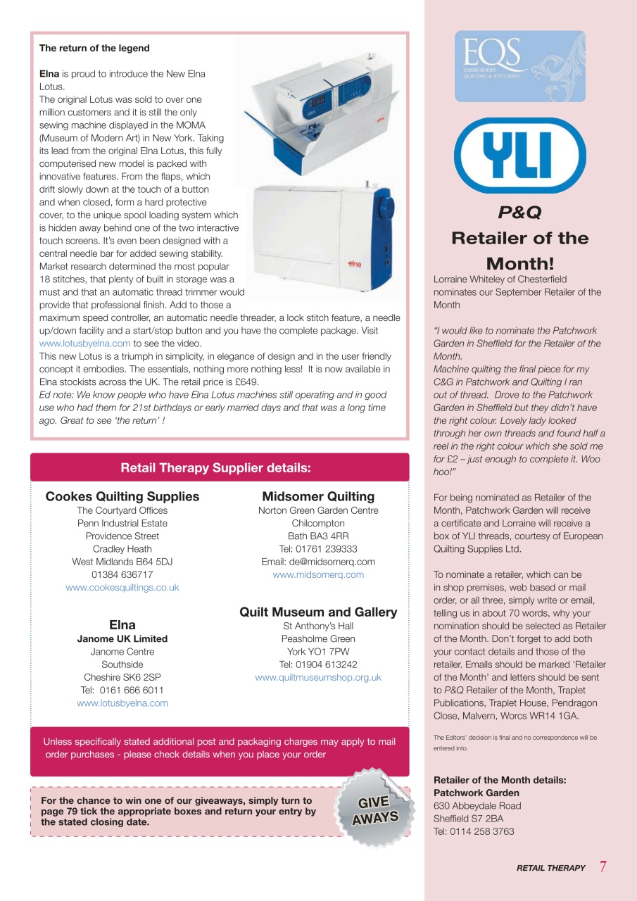 Patchwork and Quilting Preview Pages