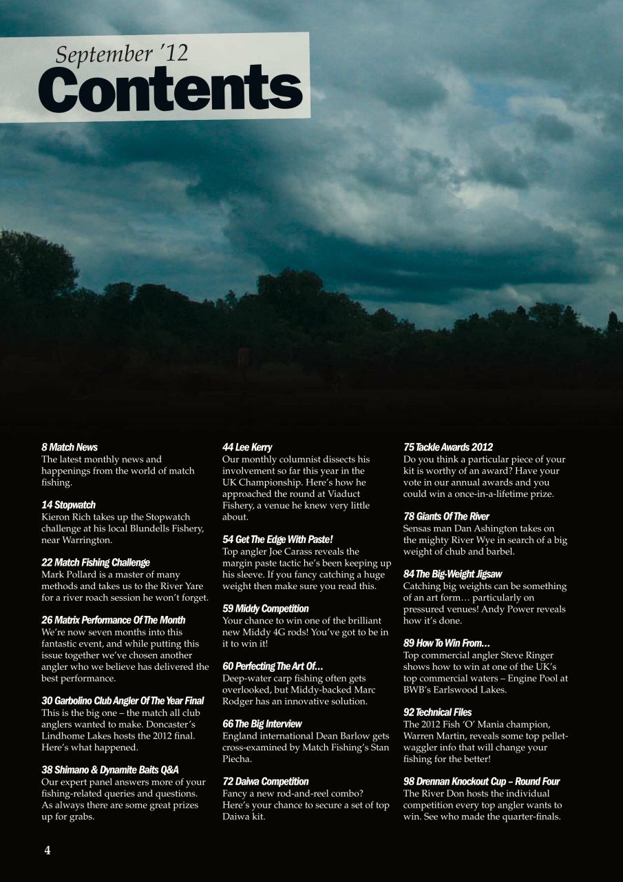 Match Fishing Preview Pages