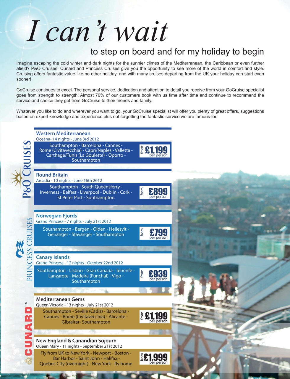 Cruise & Travel Preview Pages