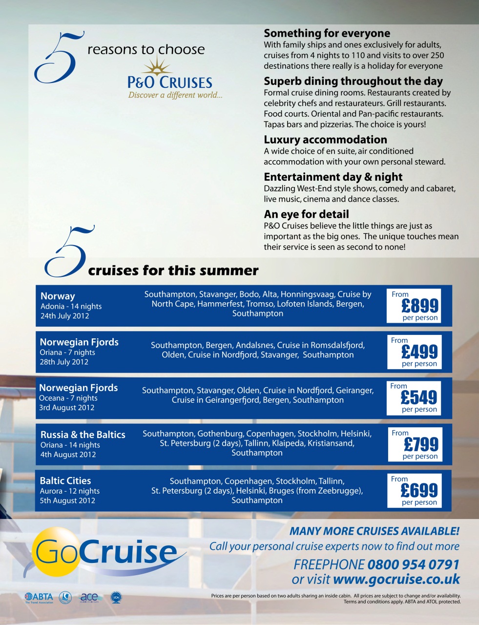 Cruise & Travel Preview Pages